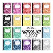 Composition Notebook Clipart Notebook Clip Art School - Etsy